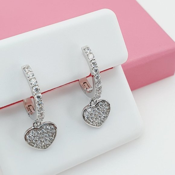 925 Sterling Silver Cubic Zirconia EarringU19254711 - Picture 3 of 10